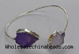 CGB1009 15*20mm - 18*25mm arrowhead druzy agate bangles wholesale