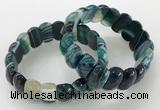CGB3130 7.5 inches 10*20mm faceted oval agate bracelets