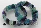 CGB3150 7.5 inches 11*23mm faceted oval agate bracelets