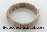CGB3429 7.5 inches 12*15mm faceted rectangle rhodochrosite bracelets