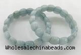 CGB3461 7.5 inches 10*14mm faceted oval imitation aquamarine bracelets