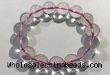 CGB4003 7.5 inches 14mm round rose quartz beaded bracelets