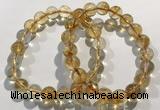 CGB4024 7.5 inches 9mm round citrine beaded bracelets wholesale