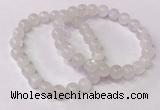 CGB4501 7.5 inches 9mm - 10mm round white moonstone beaded bracelets