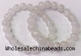 CGB4502 7.5 inches 10mm - 11mm round white moonstone beaded bracelets