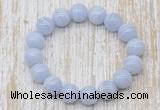 CGB5344 10mm, 12mm round blue lace agate beads stretchy bracelets