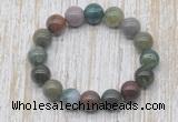CGB5352 10mm, 12mm round Indian agate beads stretchy bracelets
