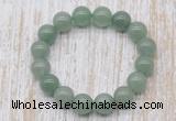 CGB5361 10mm, 12mm round green aventurine beads stretchy bracelets