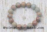 CGB5369 10mm, 12mm round serpentine jasper beads stretchy bracelets