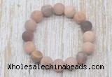 CGB5506 10mm, 12mm round matte sunstone beads stretchy bracelets
