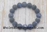 CGB5521 10mm, 12mm round matte sodalite beads stretchy bracelets