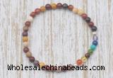 CGB7018 7 chakra 4mm mookaite beaded meditation yoga bracelets