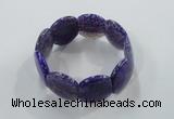 CGB702 8 inches 25*30mm agate gemstone bracelet wholesale