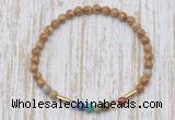 CGB7073 7 chakra 4mm wooden jasper beaded meditation yoga bracelets