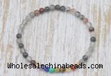CGB7077 7 chakra 4mm blood jasper beaded meditation yoga bracelets