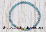 CGB7109 7 chakra 4mm apatite beaded meditation yoga bracelets