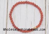 CGB7232 4mm tiny red agate beaded meditation yoga bracelets