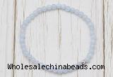 CGB7234 4mm tiny blue lace agate beaded meditation yoga bracelets