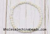 CGB7239 4mm tiny ivory jade beaded meditation yoga bracelets