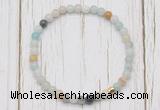 CGB7251 4mm tiny amazonite beaded meditation yoga bracelets