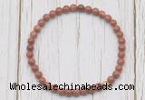 CGB7257 4mm tiny goldstone beaded meditation yoga bracelets