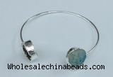 CGB728 15mm coin druzy agate gemstone bangles wholesale