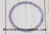 CGB7291 4mm tiny light amethyst beaded meditation yoga bracelets