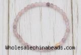 CGB7295 4mm tiny strawberry quartz beaded meditation yoga bracelets
