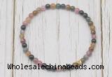 CGB7296 4mm tiny tourmaline beaded meditation yoga bracelets