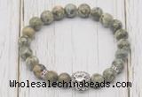 CGB7396 8mm rhyolite bracelet with lion head for men or women