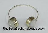 CGB742 20mm coin druzy agate gemstone bangles wholesale