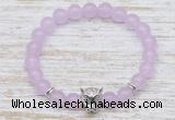 CGB7472 8mm candy jade bracelet with leopard head for men or women
