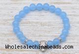 CGB7478 8mm candy jade bracelet with tiger head for men or women