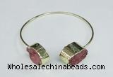 CGB755 13*18mm - 15*20mm oval druzy agate gemstone bangles