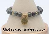 CGB7766 8mm dragon blood jasper bead with luckly charm bracelets