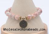CGB7771 8mm red net jasper bead with luckly charm bracelets