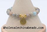 CGB7774 8mm serpentine jasper bead with luckly charm bracelets