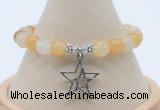 CGB7783 8mm yellow aventurine bead with luckly charm bracelets