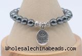 CGB7807 8mm hematite bead with luckly charm bracelets wholesale