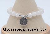 CGB7830 8mm Tibetan agate bead with luckly charm bracelets