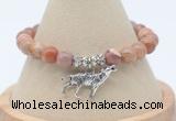 CGB7862 8mm wooden jasper bead with luckly charm bracelets