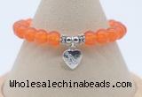 CGB7875 8mm candy jade bead with luckly charm bracelets whoesale
