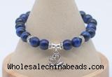 CGB7924 8mm blue tiger eye bead with luckly charm bracelets
