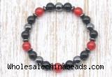 CGB8332 8mm candy jade, black onyx & hematite energy bracelet