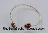 CGB850 10mm flat round agate gemstone bangles wholesale