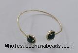 CGB853 10mm flat round agate gemstone bangles wholesale