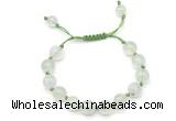 CGB8762 8mm,10mm round prehnite adjustable macrame bracelets