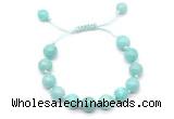 CGB8764 8mm,10mm round amazonite adjustable macrame bracelets