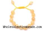 CGB8766 8mm,10mm round honey jade adjustable macrame bracelets