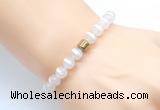 CGB8830 8mm, 10mm tibetan agate & drum hematite power beads bracelets